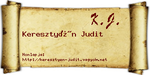 Keresztyén Judit névjegykártya